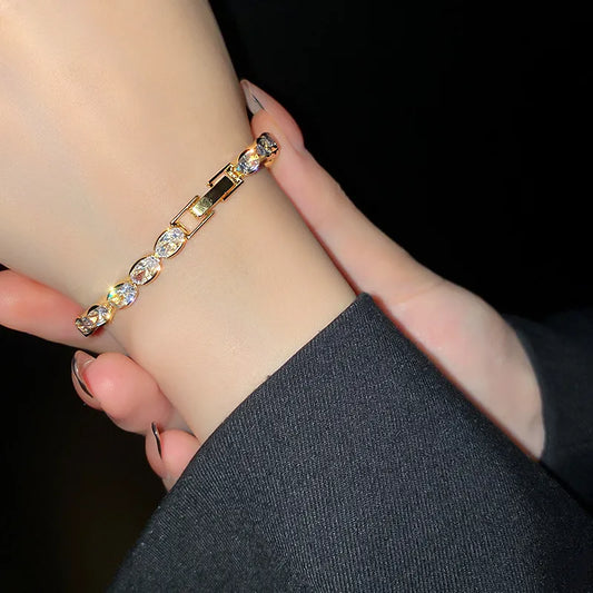 Chrysa || Oval Cut Tennis Bracelet