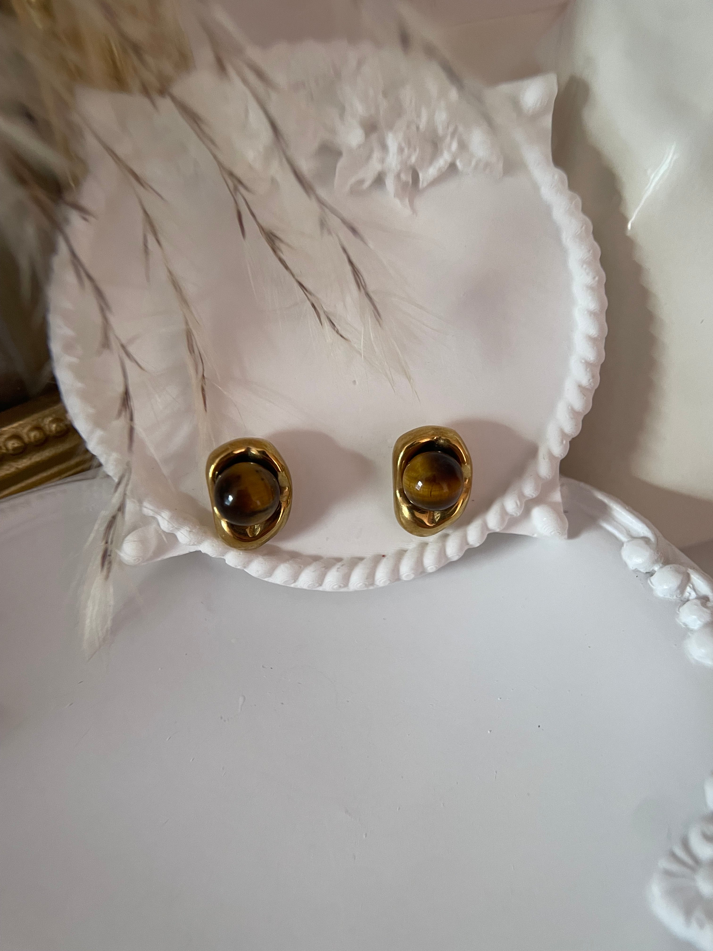 ELIZA || Brown earrings