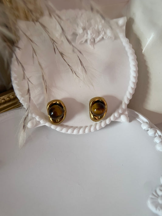 ELIZA || Brown earrings