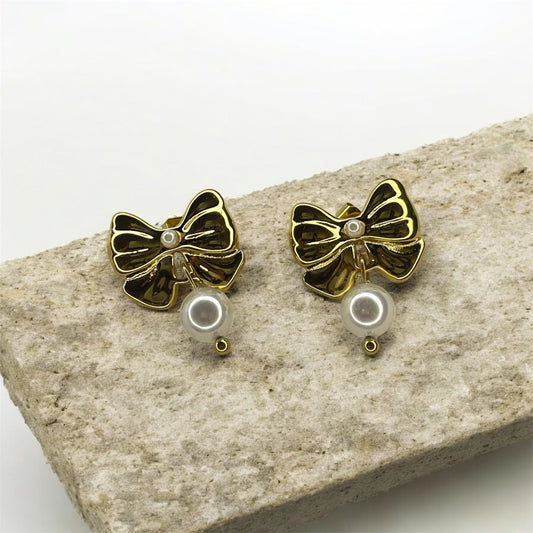 ALIYAH || Bow Pearl Earrings